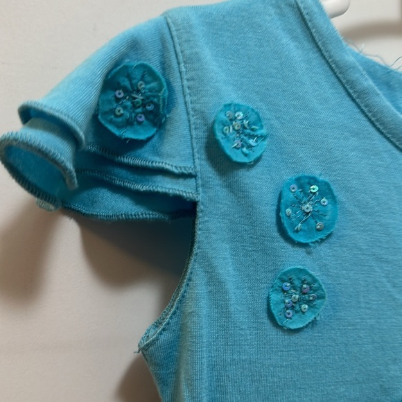 NWT meli meli blue soft top with bird design size 2t - Picture 3 of 9